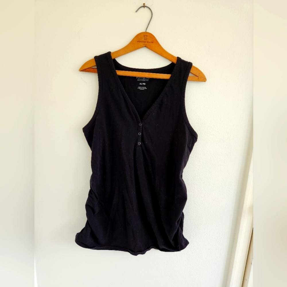 Paisley Sky 95% Cotton XL Maternity Tank Top